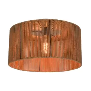 Image of Maori Cylindrical Ceiling Light, Black, 1x E27