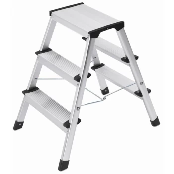 Image of Folding Stepladder L90 Step-ke 2x3 Steps 60cm 4443-701 - Hailo