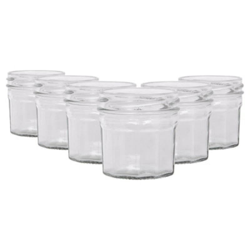 Image of Argon Tableware Glass Jam Jars - 90ml - Pack Of 6