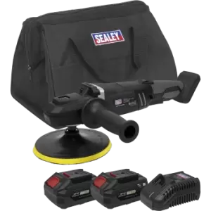 Image of Sealey CP20VRPX 20v Cordless Brushless Rotary Polisher 180mm 2 x 4ah Li-ion Charger Bag