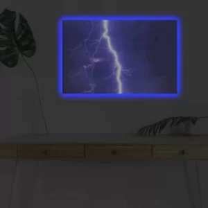 Image of 4570DHDACT-084 Multicolor Decorative LED Lighted Canvas Painting