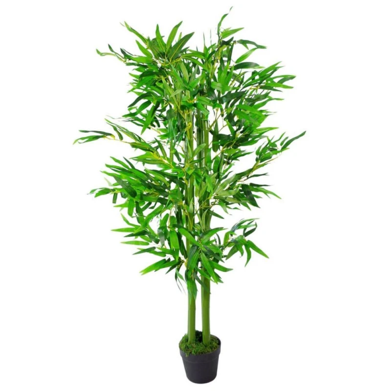 Image of Leaf 120cm Leaf Design UK Realistic Artificial Bamboo Plants / Trees Green Green unisex