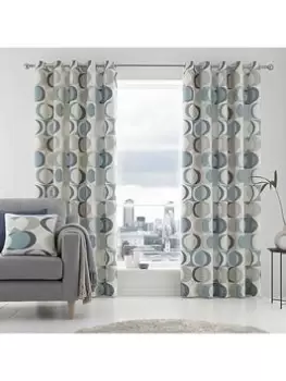Image of Fusion Sander Eyelet Lined Curtains