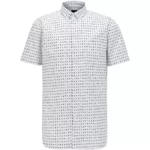 Image of Boss Boss Magneton Short Sleeve Shirt Mens - White