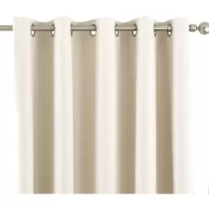 Image of Riva Home Eclipse Blackout Eyelet Curtains (90 x 72" (229 x 183cm)) (Ivory) - Ivory