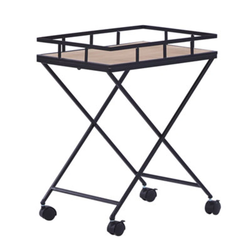 Image of Beliani Kitchen Trolley Leoti Metal Black