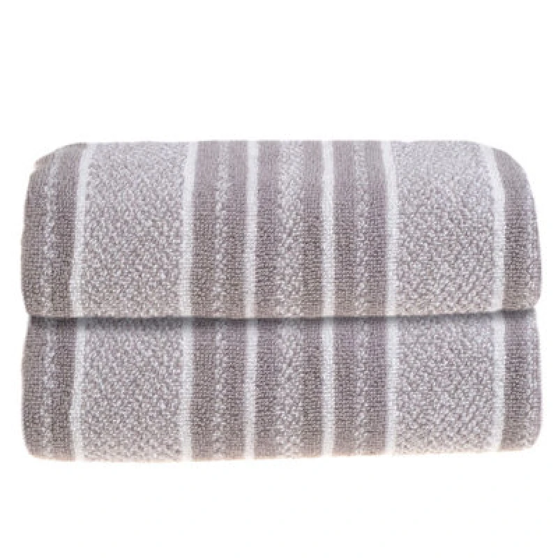 Image of Allure Bath Fashions Striped Bath Towel Pack Of 2 - Grey