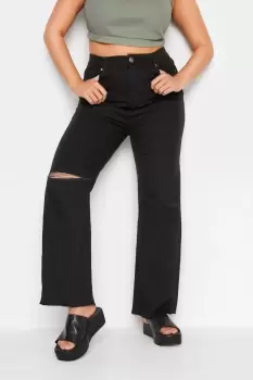 Image of Wide Leg Ripped Jeans