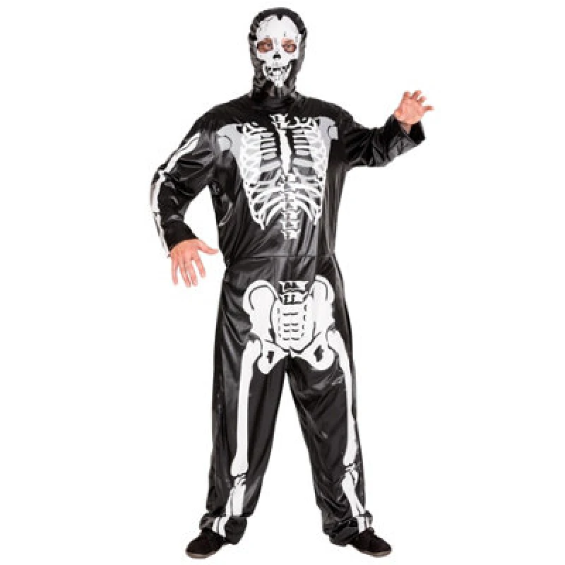 Image of Tectake Mens Skeleton Costume 300094 - Black M