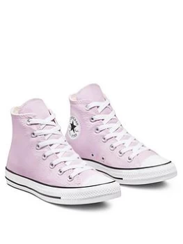 Image of Converse Chuck Taylor All Star Partially Recycled Cotton Hi Top - Amethyst, Amethyst, Size 7, Women