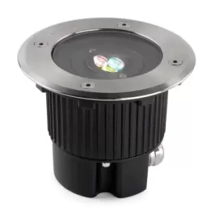 Image of Gea LED Small Round Outdoor RGB Easy+ Recessed Light Stainless Steel IP67