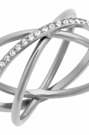 Image of Ladies Michael Kors Stainless Steel Size P Brilliance Ring MKJ5532040508