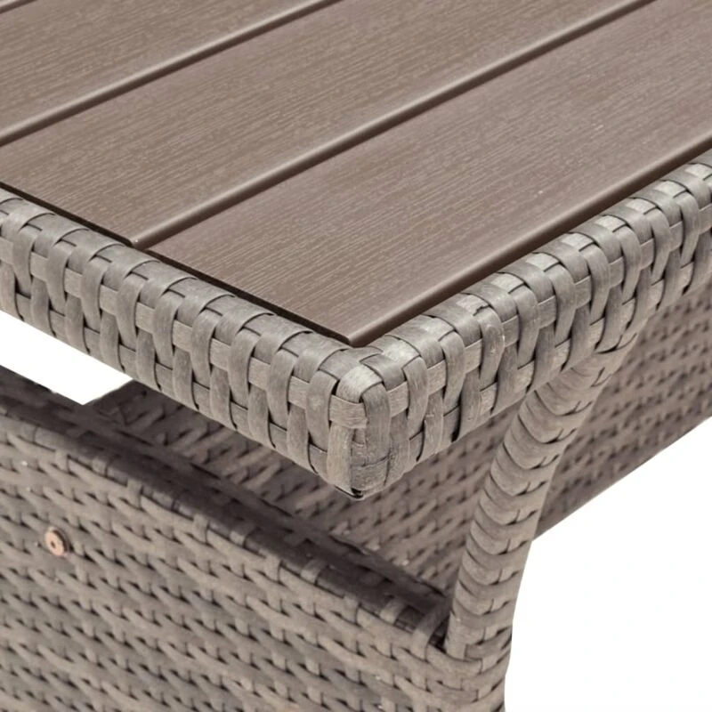 Image of VIDAXL Garden Table Grey 120x70x66cm Poly Rattan Vidaxl 8720286641842
