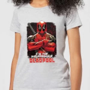 Image of Marvel Deadpool Crossed Arms Womens T-Shirt - Grey - L