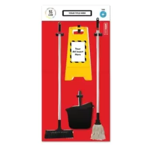 Image of Shadow Board, XL, for Dry Cleaning, Red