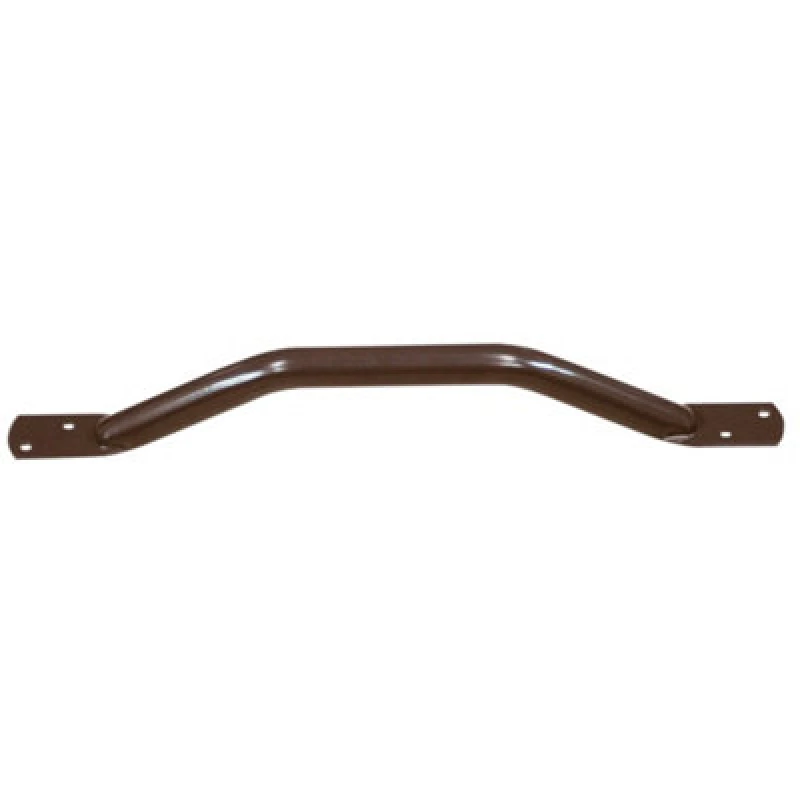 Image of Loops Brown Steel Pipe Grab Bar - 450mm Length - Rounded Safety Ends - Epoxy Coating Metallics