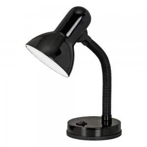 Image of EGLO ES/E27 Flexible Black Desk Lamp - 9228