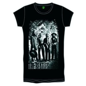 Image of The Beatles - Tittenhurst Lamppost Womens Small T-Shirt - Black
