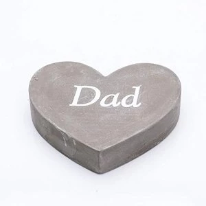 Image of Thoughts Of You Graveside Concrete Heart - Dad