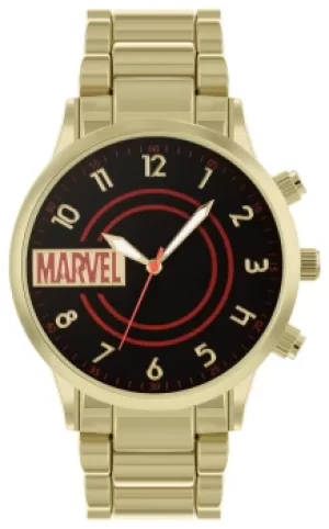 Image of Disney Marvel Mens Gold Stainless Steel Bracelet Watch