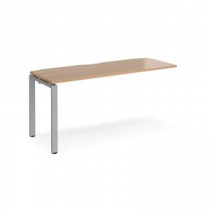 Image of Adapt II Add On Unit Single 1600mm x 600mm - Silver Frame Beech top