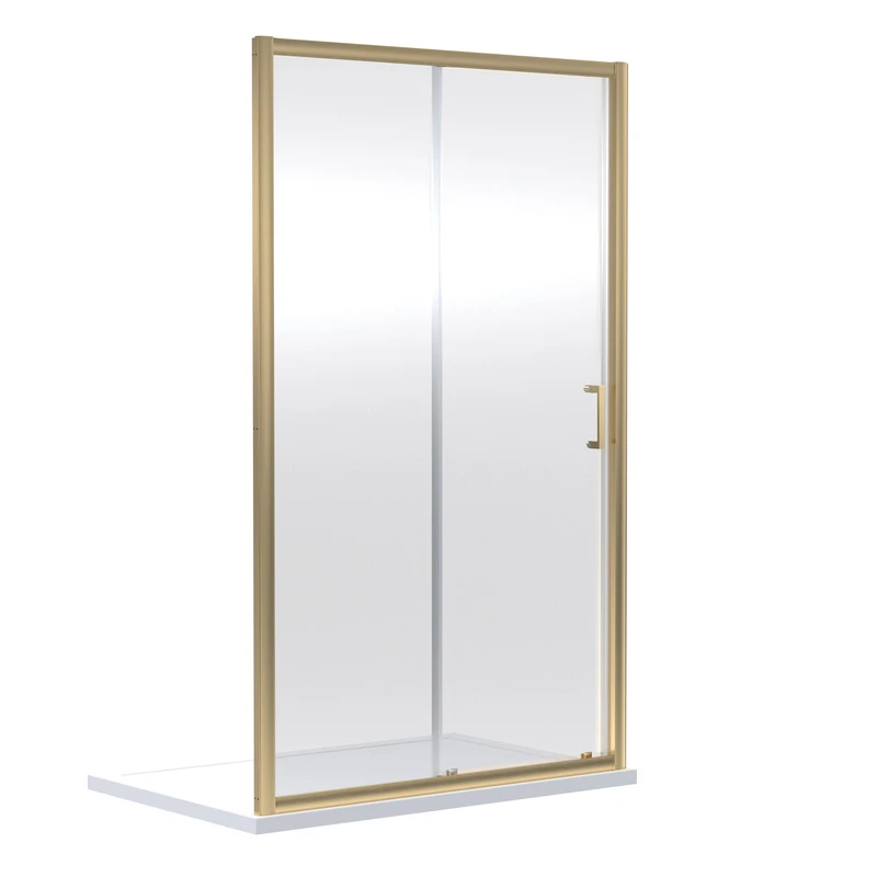 Image of nuie Rene 1900 x 1400mm Sliding Shower Door - Brown, Brown SMSL14BB-E6