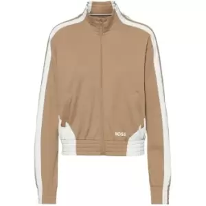 Image of BOSS Regular Fit Striped Sweatshirt - Beige