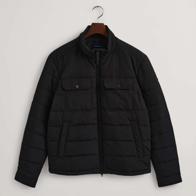 Image of Gant Channel Quilted Windcheater Jacket - Black S