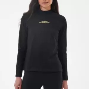 Image of Barbour International Benson Logo Cotton-Blend T-Shirt - UK 12