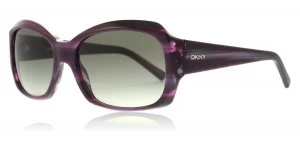 Image of DKNY DY4048 Sunglasses Purple Horn 370411 55mm
