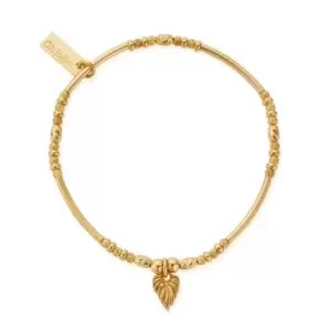 Image of ChloBo Gold Plated Leaf Heart Sparkle Bracelet