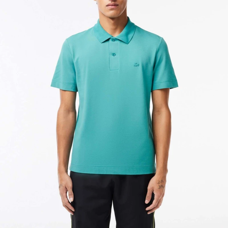 Image of Lacoste Regular Fit Movement Piqu Polo Shirt - Green Green XS