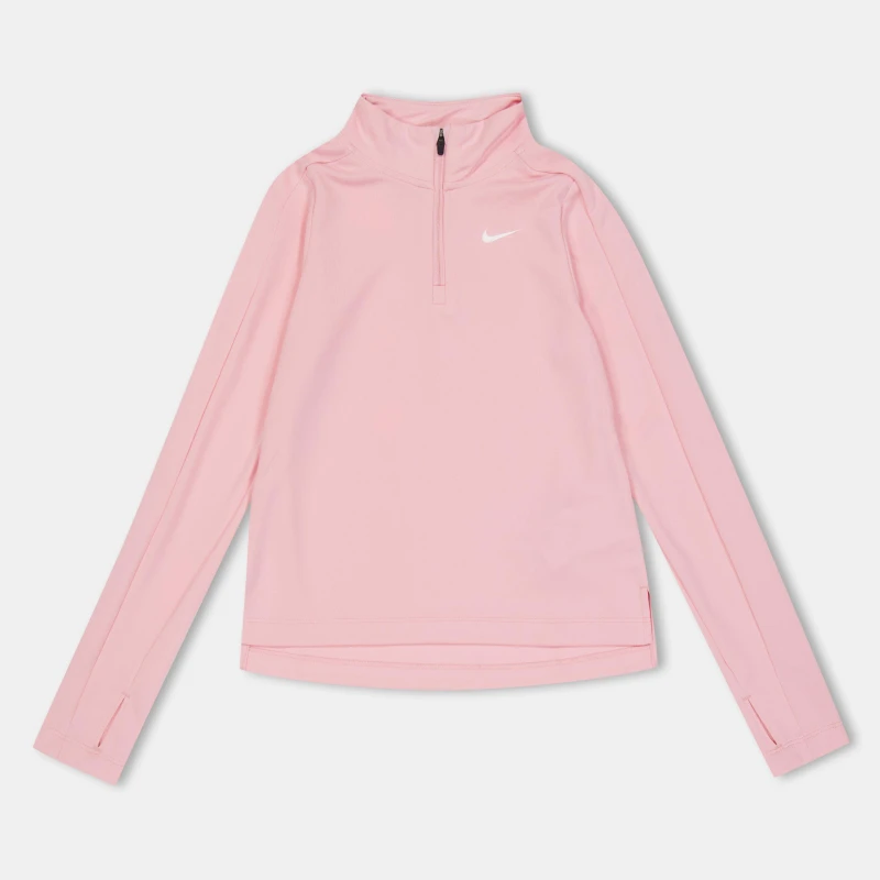 Image of Nike Older Girls DRI-FIT Long Sleeve Half Zip Pink female 9-10 (M)