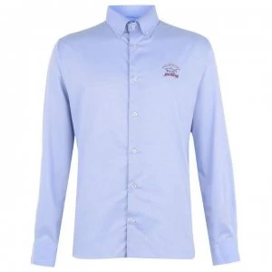 Image of Paul And Shark Crew Sleeve Shirt - Blue
