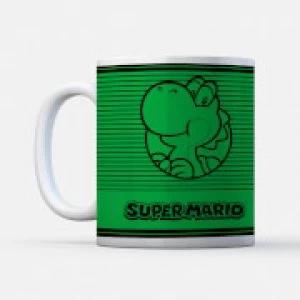 Image of Nintendo Super Mario Yoshi Retro Line Art Colour Mug