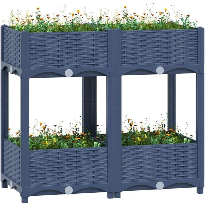 Image of VIDAXL Raised Bed 80x40x71cm Polypropylene vidaXL 8720286092071