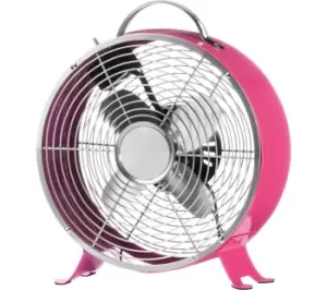 Image of INTERIORS by Premier Retro Portable Desk Fan - Pink