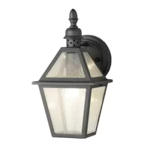 Image of Polruan 1 Light Outdoor Wall Lantern Light Black IP44, E27