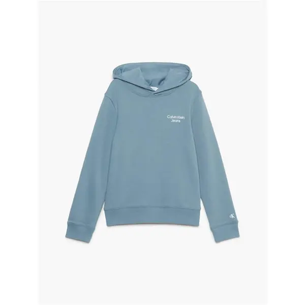 Image of Calvin Klein Jeans Stack Logo Hoodie - Blue 9 - 10 Years