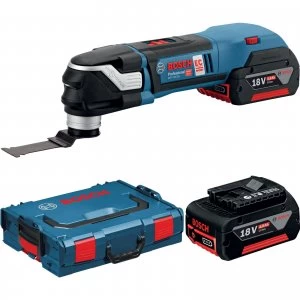 Image of Bosch GOP 18 V-28 18v Cordless Brushless Starlock Plus Oscillating Multi Tool 2 x 5ah Li-ion Charger Case