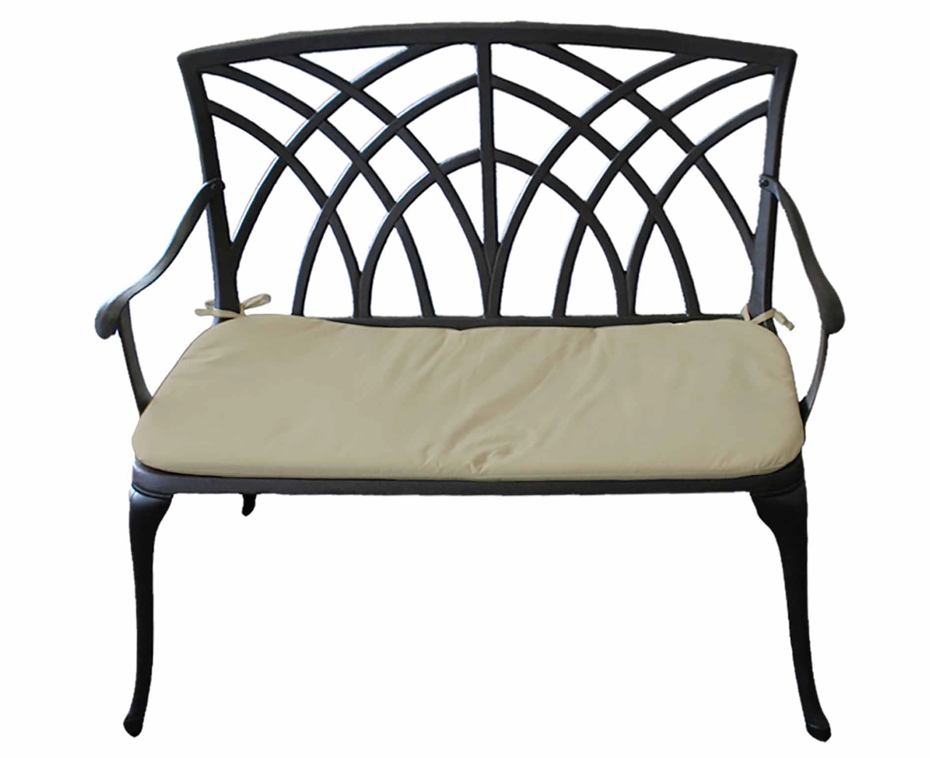 Image of Charles Bentley Metal Cast Aluminium 2 Seater Bench