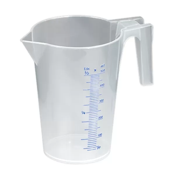 Image of Genuine SEALEY JT0500 Measuring Jug Translucent 0.5ltr