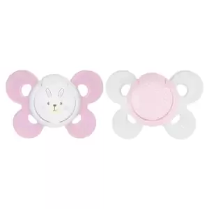 Image of Chicco Physio Comfort Girl Silicone Soother 0-6M 2 Pieces