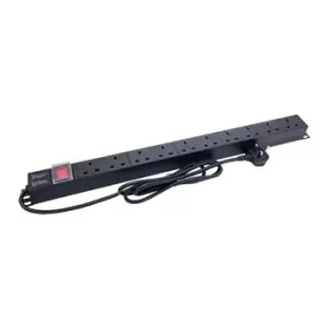 Image of Powercool 1U PDU Vertical Type 10Way 1.8m, UK Plug