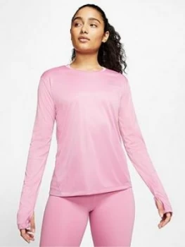 Image of Nike Running Ls Miler Top - Pink