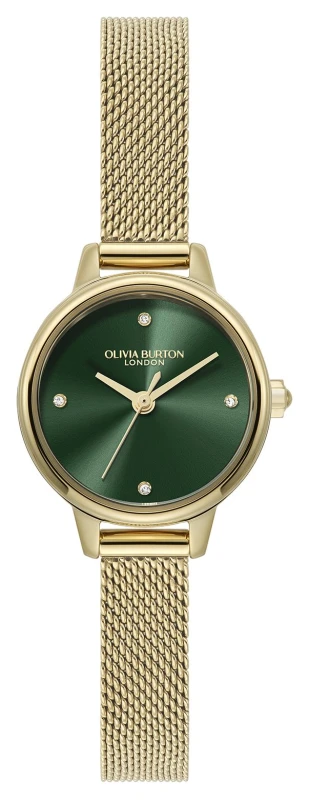 Image of Olivia Burton 24000246 Mini Classic (23mm) Green Dial / Gold Watch