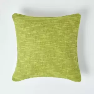 Image of Homescapes - Nirvana Cotton Green Cushion Cover, 60 x 60cm - Green