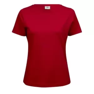 Image of Tee Jays Womens/Ladies Interlock Short Sleeve T-Shirt (M) (Red)