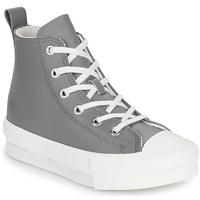 Image of Converse grey all star hi eva lift Girls Junior trainers Grey UK 10 (EU 27)