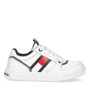 Image of Tommy Hilfiger Logo Flag Trainer Junior - White